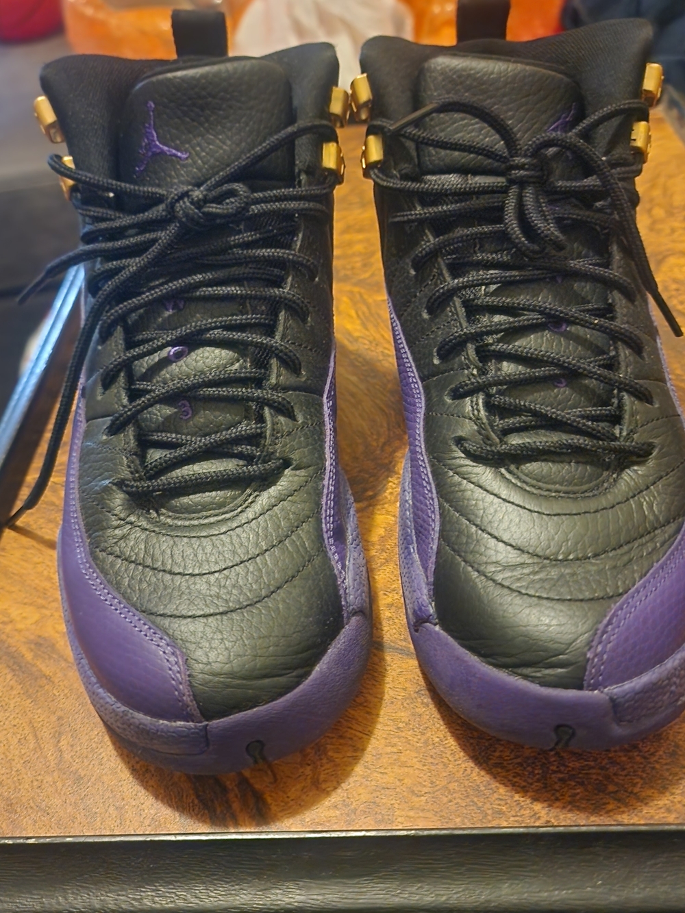 Jordan Black and Purple Retro Men's Basketball Sneakers